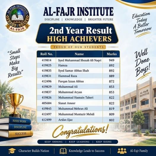 Al-Fajr Institute, again upheld its tradition of excellence